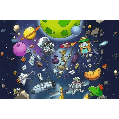 Puzzle UFT 100 el. Robobot w kosmosie Rodzina Treflik�w 16544