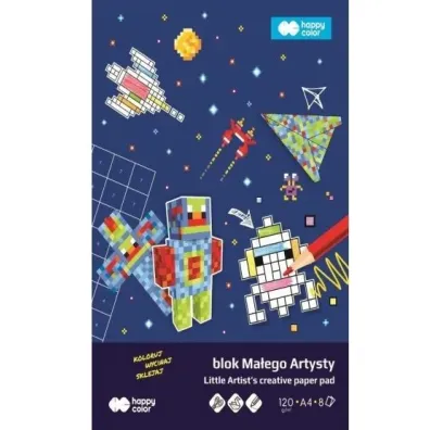 Happy Color Blok ma�ego artysty A4 8 ark Pixi Planet