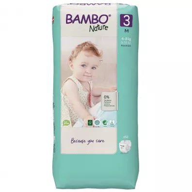Bambo Nature Pieluszki 3 Midi (4-8 kg) 52 szt.