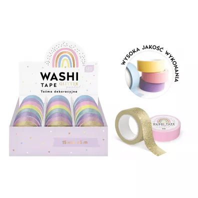 Interdruk INT Ta�ma dekoracyjna Glitter Pastel 5m