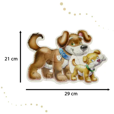Puzzle maxi 4w1 -zwierz�ta z dzie�mi (4+5+6+7 el.) Castorland