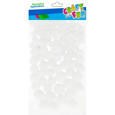 Craft with Fun Pompony bia�e 90 szt.