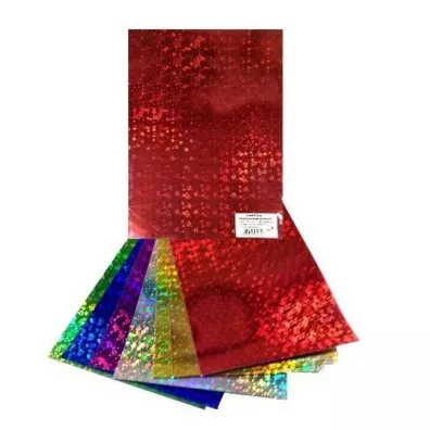 Galeria Hobby Karton holograficzny kolorowy 25x35 cm, 8 arkuszy