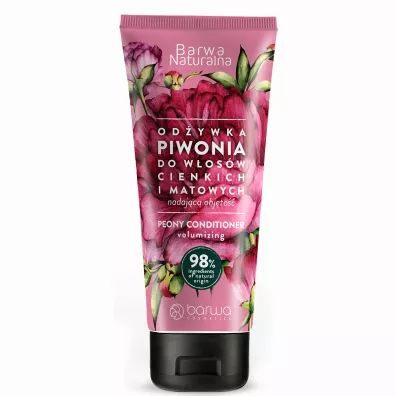 Barwa Naturalna zwi�kszaj�ca obj�to�� od�ywka do w�os�w Piwonia 200 ml