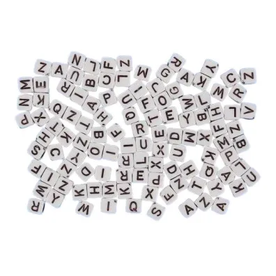 Koraliki ABC bia�e Fandy