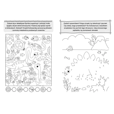 Ksi��ka edu. B5 Dinozaury. Zadanka & farbowanki  P�DZELEK SKRZAT 980706