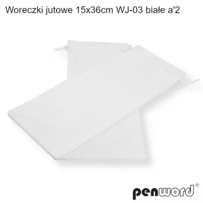 Polsirhurt Woreczki jutowe biae 36x15cm 2szt
