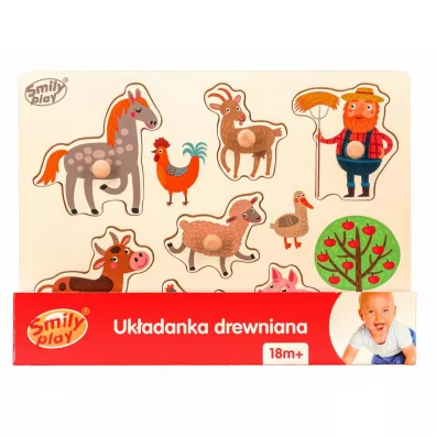 Ukadanka drewniana Farma Smily Play
