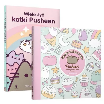 Pakiet: Wiele żyć kotki Pusheen, Pusheen. Słodka kolorowanka. Koloruj i zgaduj z kotką Pusheen Pakiet: Wiele żyć kotki Pusheen, Pusheen. Słodka kolorowanka. Koloruj i zgaduj z kotką Pusheen