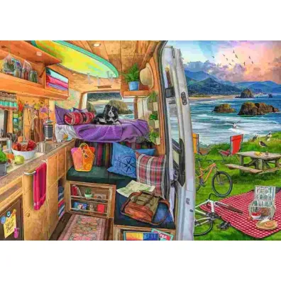 Puzzle 1000 el. Widok z kampera Ravensburger