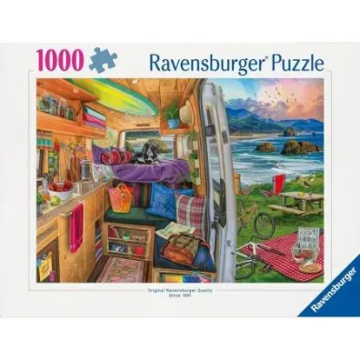 Puzzle 1000 el. Widok z kampera Ravensburger