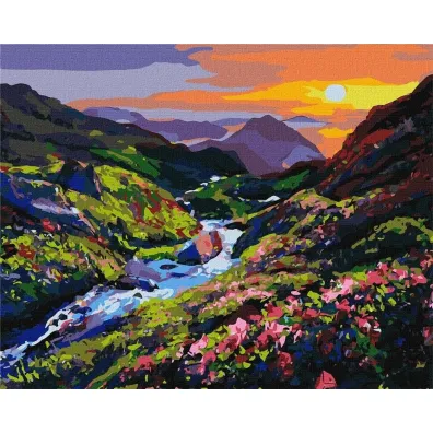 Ideyka Malowanie po numerach - �witanie w g�rach 40x50cm
