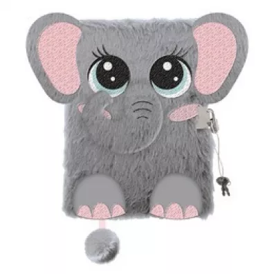 Pami�tnik A5 w�ochacz z k��dk� 3D My Little Friend Elephant 96 kartek