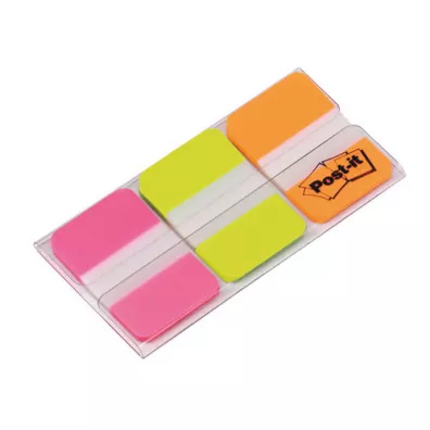 Zak�adki indeksuj�ce 25x38 mm po 22 sztuki Post-in 3 kolory 3M 686-POG