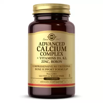 Solgar Advanced Calcium Complex - D3 + K2 + Zinc + Boron Suplement diety 120 tab.