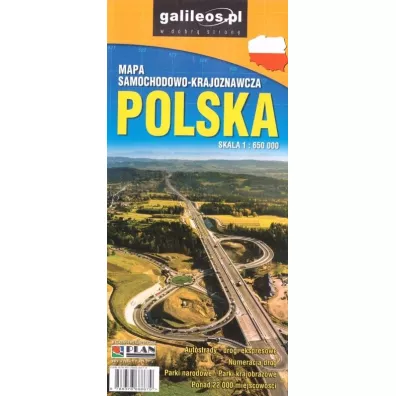 Mapa samochodowo-krajoznawcza - Polska 1:650 000