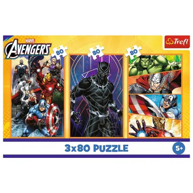 Puzzle 3x80 el. Dni pe�ne akcji Trefl