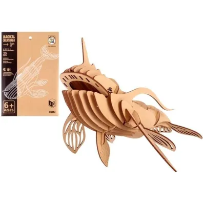 Puzzle drewniane 3D mityczne ryba kun Pro Kids