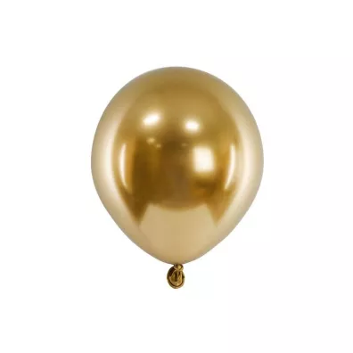 PartyDeco Balony Glossy z�oty 12cm