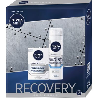 Nivea Men Sensitive Recovery zestaw dla mężczyzn pianka do golenia + balsam po goleniu 200 ml + 100 ml