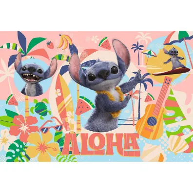 Puzzle 100 el. Stitch i przyjaciele w akcji Trefl