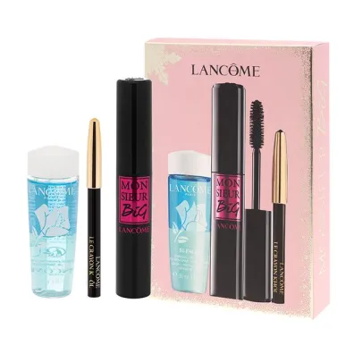 Lancome Zestaw Monsieur Big Tusz do rz�s 01 + Bifacil P�yn do demakija�u oczu + Kredka do oczu Mini 027 NOIR 10 ml + 30 ml + 0.7 g