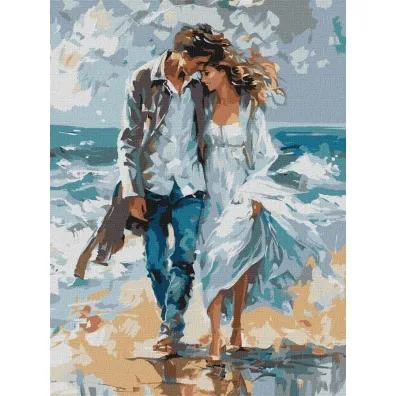 Ideyka Malowanie po numerach - Para na wybrze�u 30x40cm