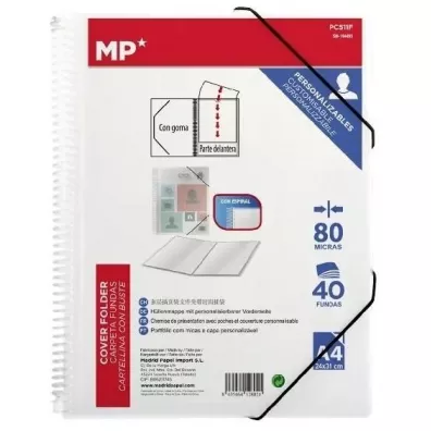 Mp Main Paper Teczka na spirali A4 z 40 koszulkami z gumk�