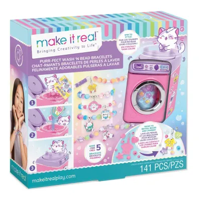 ZestawPurrrfect Wash n Bead, zabawka kreatywna Make it real