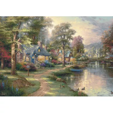 Puzzle 1000 el. Thomas Kinkade Miasteczko nad rzek� Schmidt