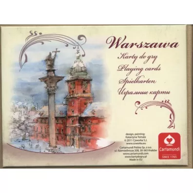 Karty do gry Warszawa Akwarele