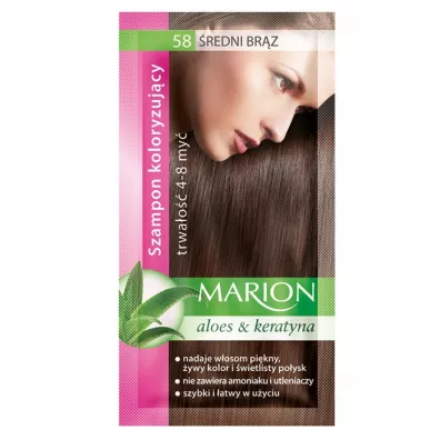 Marion Szampon koloryzuj�cy 4-8 my� 58 �redni Br�z 40 ml