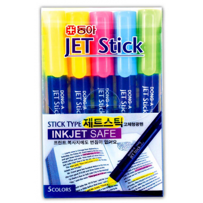 Dong-A Komplet Zakrelacz Jet Stick 5 kolorw 5 szt.