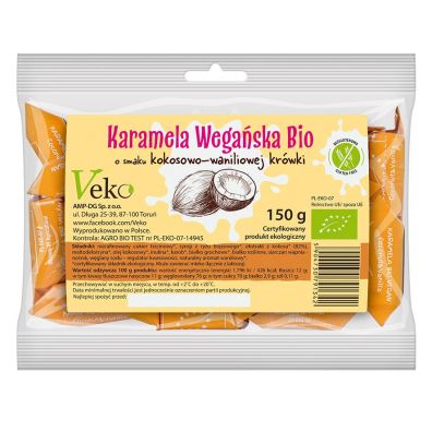 Ekoflorka Karamela wegańska o smaku kokosowo-waniliowej krówki bezglutenowa 120 g Bio