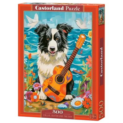 Puzzle 500 el. Collie, Guitar and the Sea Castorland