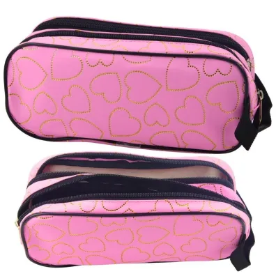 LeanToys Pi�rnik dwukomorowy z�ote serca r�owy