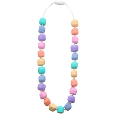 Silikonowy naszyjnik dla dziecka, Ksi�niczka na ziarnku grochu, pastelowy Jellystone Designs