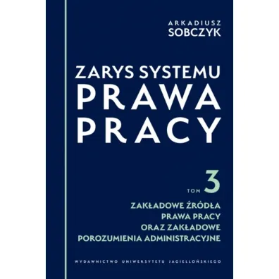 Zarys systemu prawa pracy. Tom 3. Zak�adowe �r�d�a prawa pracy oraz zak�adowe porozumienia administracyjne - Arkadiusz Sobczyk