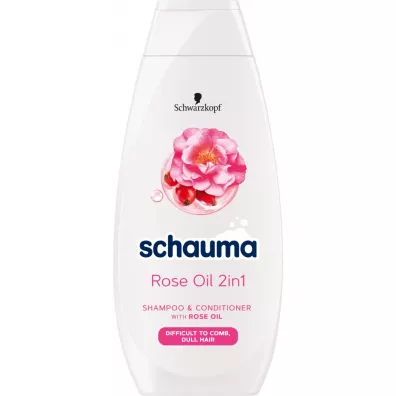 Schauma Rose Oil 2in1 szampon i od�ywka u�atwiaj�ca rozczesywanie do w�os�w spl�tanych i matowych 400 ml