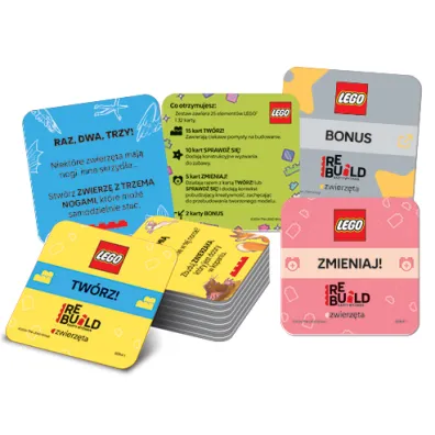 Lego Books. Rebuild. Karty Wyzwa�: Zwierz�ta