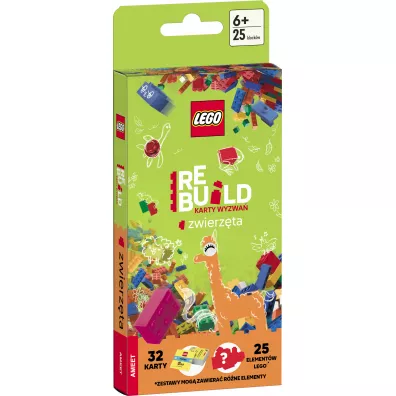 L BUILDセット Lego Books. Rebuild. Karty Wyzwań: Zwierzęta - sklep Bee.pl