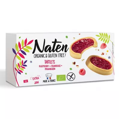 Naten Ciastka tartaletki z d�emem malinowym bezglutenowe 130 g Bio