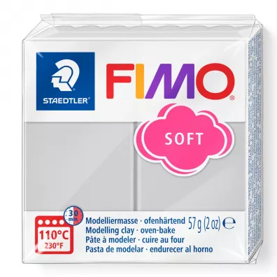 Staedtler Masa plastyczna termoutwardzalna Soft, jasnoszara, 57g, kostka