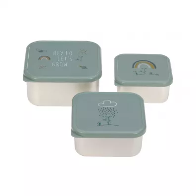 Lassig Komplet 3 Snackboxw ze stali nierdzewnej Garden Explorer limak