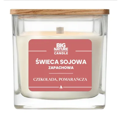 Big Nature �wieca sojowa o zapachu Czekolada i Pomara�cza 220 g