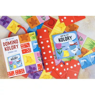 Baw si� i ucz. Domino. Kolory. Gra i ksi��ka Wilga Play