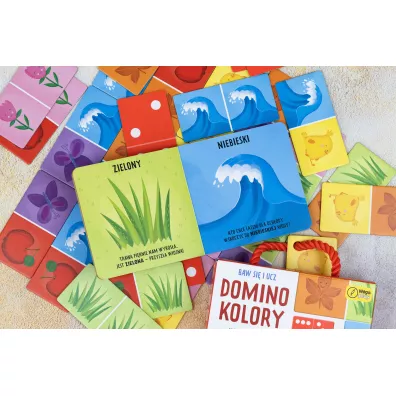 Baw si� i ucz. Domino. Kolory. Gra i ksi��ka Wilga Play