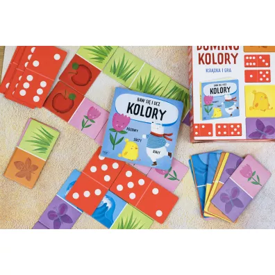 Baw si� i ucz. Domino. Kolory. Gra i ksi��ka Wilga Play