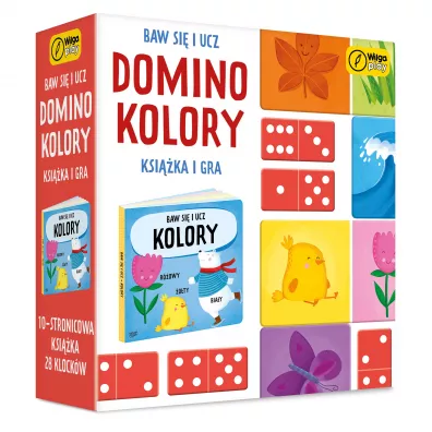 Baw si� i ucz. Domino. Kolory. Gra i ksi��ka Wilga Play