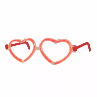 Arpex Ozdoba karnawa�owa Okulary Serce fluo
